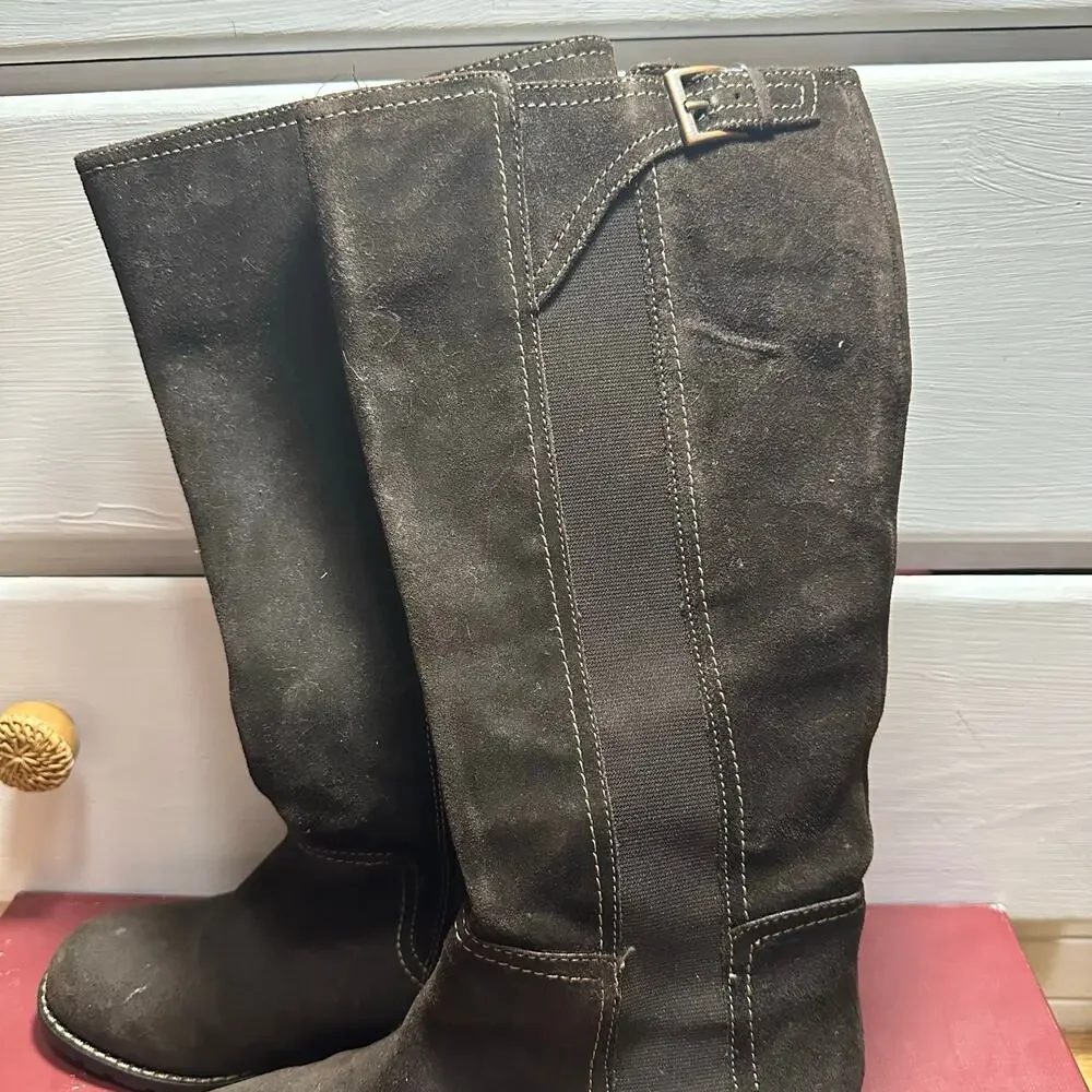 Sofft Balmoral Kenya Brown Suede Boots Size 8.5